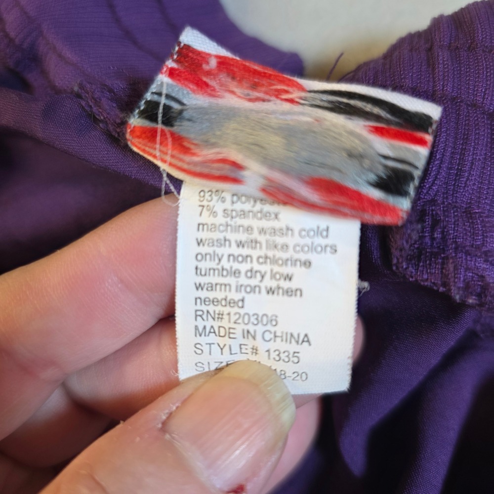 Scrubaid Purple Jogger Scrub Pants Womens XL Tapered Fit Four Way Stretch 1335 - Picture 3 of 7